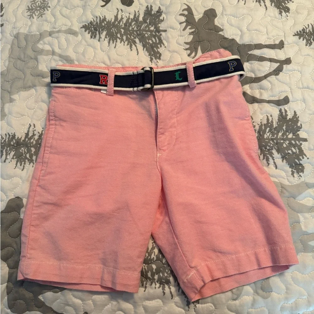 Ralph Lauren linen shorts 4T WITH belt like new great deal!!!